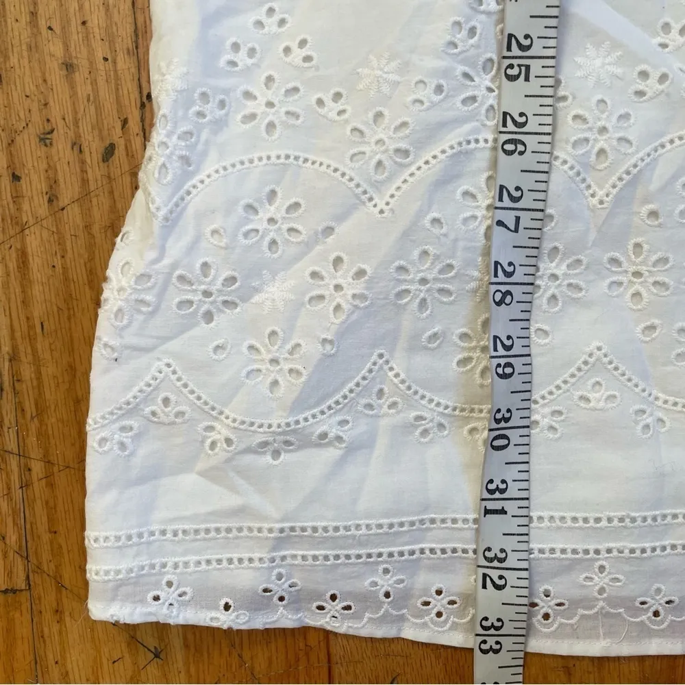 Cami NYC White Eyelet Mini Dress Size Small - Image 5