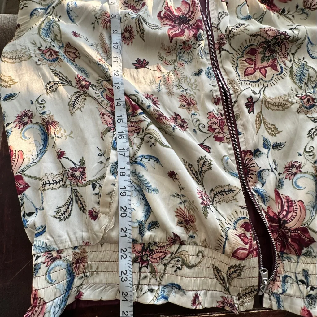 Chico's  zip up floral jacket blouse with pockets size 18 - Image 10