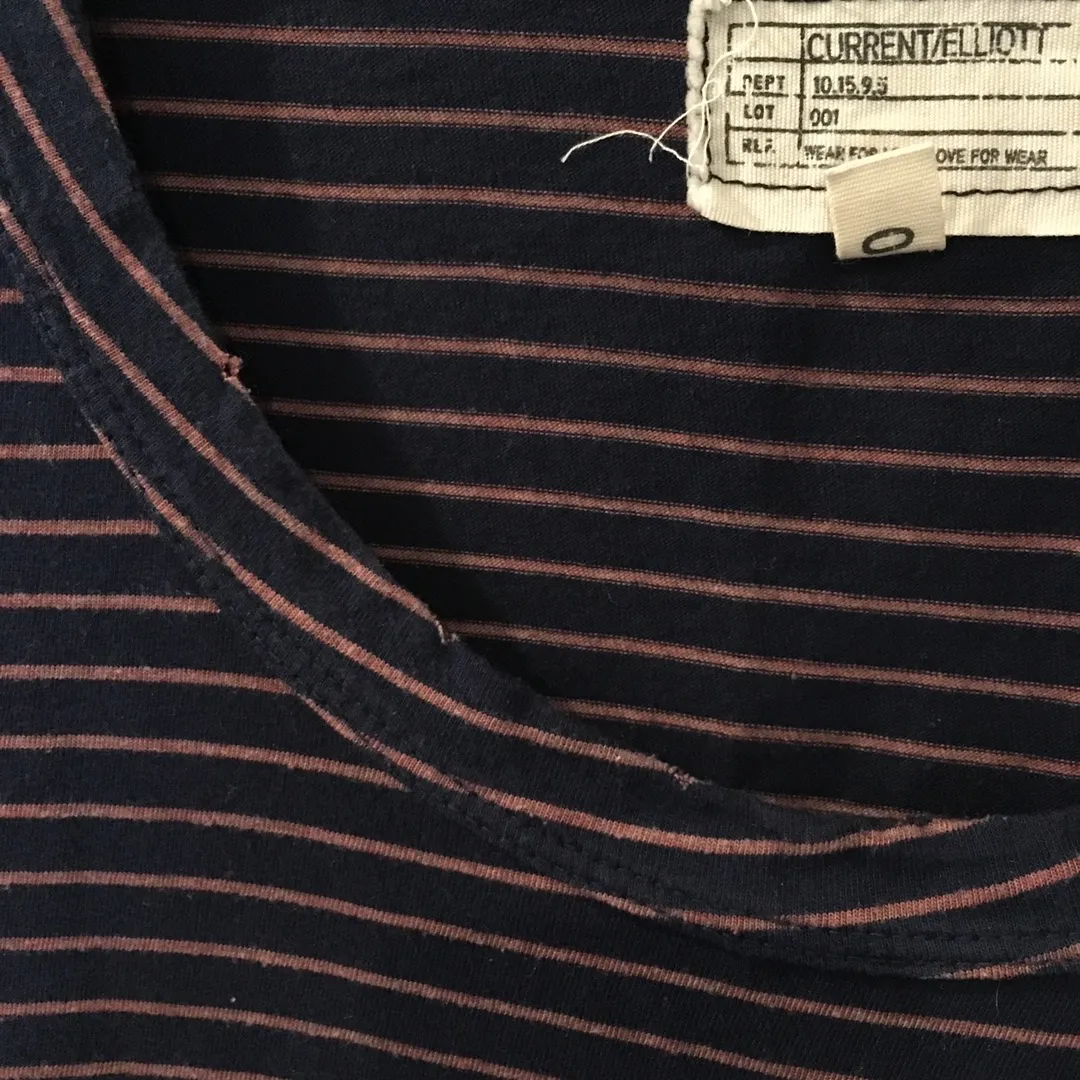 Current Elliott Navy Striped Jersey T-Shirt Dress - Image 8