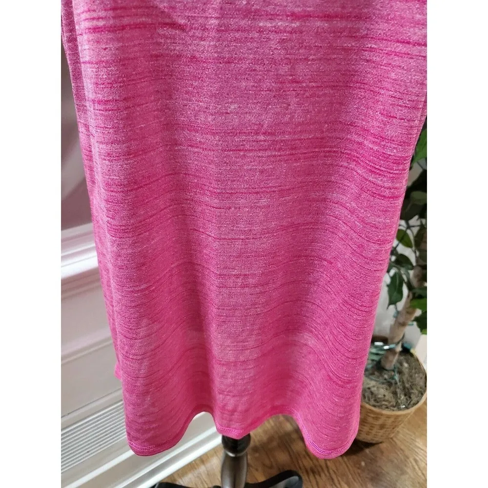 Livi Women Solid Pink 100% Polyester Round Neck Sleeveless Casual Top Size 26/28 - Image 4