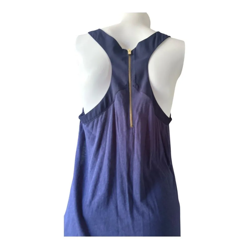 Express medium blue striped sleeveless chiffon cami​ - Image 4