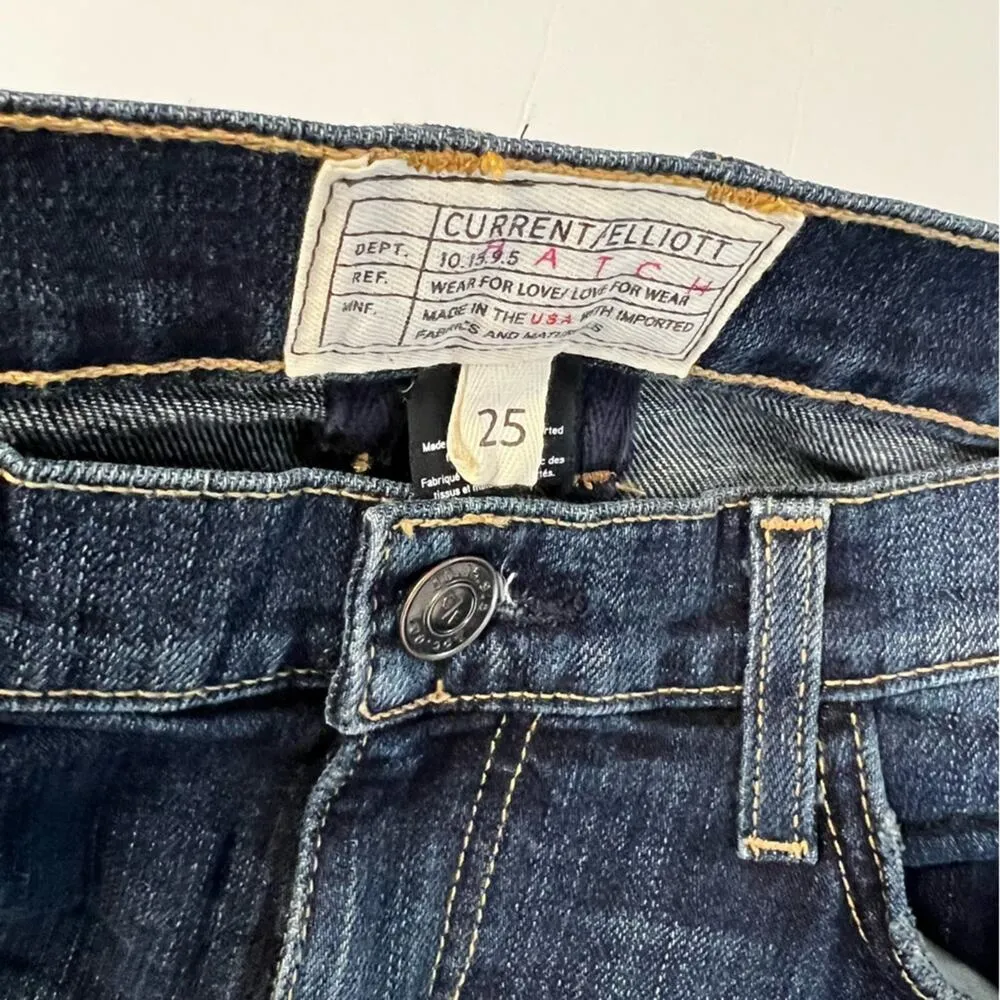 Current/Elliott X Hatch Sz 25 Boyfriend Maternity Jeans in Loved Blue - Image 5