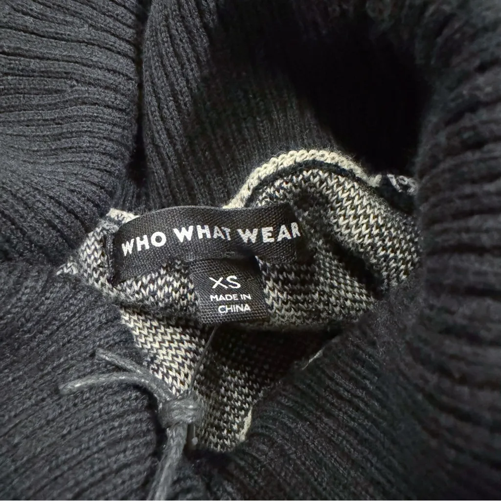 Who What Wear Long Sleeve Cowl Neck Leopard Print Sweater Dress Size XS - Image 6