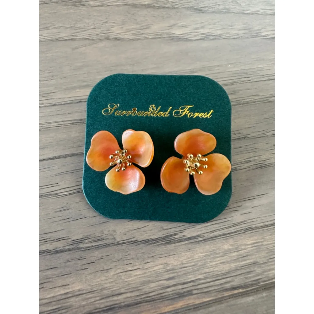 J Crew Acetate floral stud earrings - Image 2