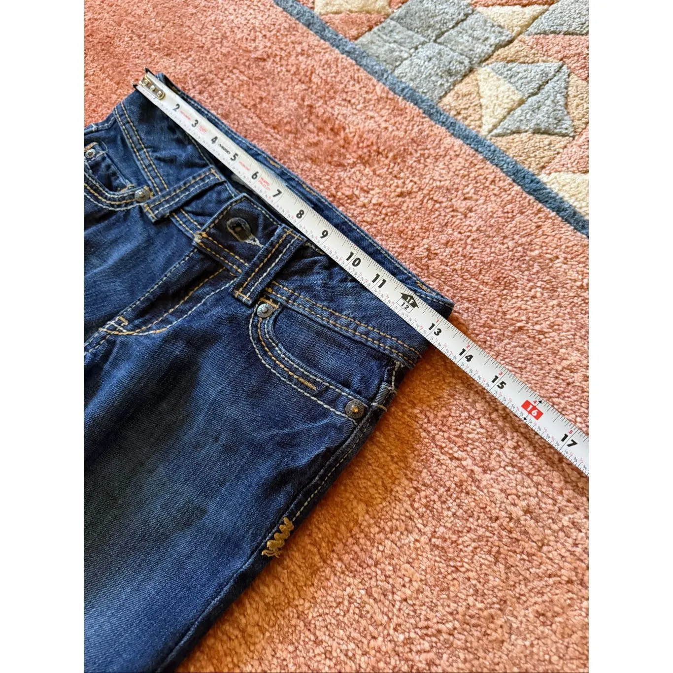 Aeropostale Hailey Skinny Flare Jeans Dark Wash Size 00R Low Rise Bootcut - Image 5