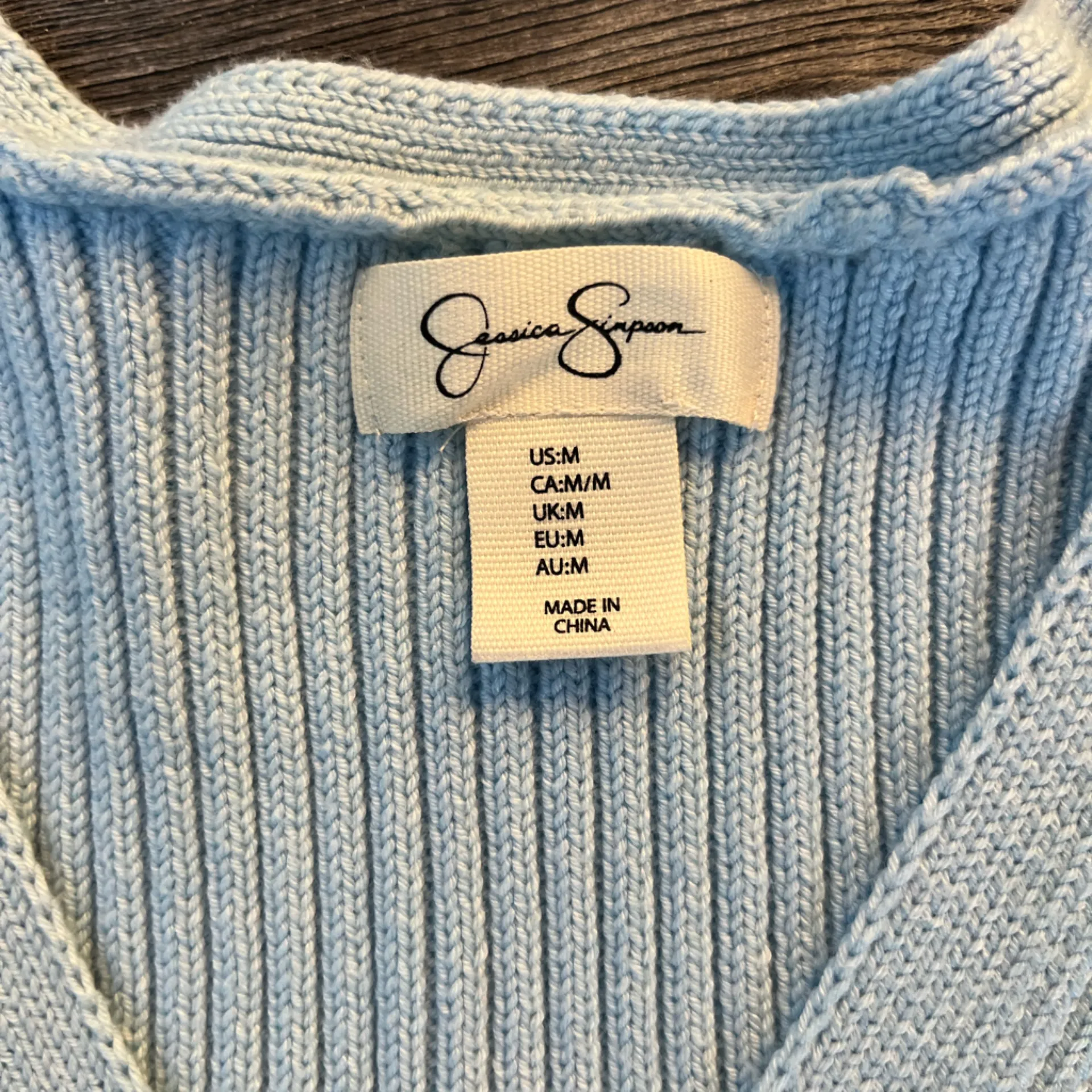 Jessica Simpson  Light Blue Ribbed Tank Top - Image 5