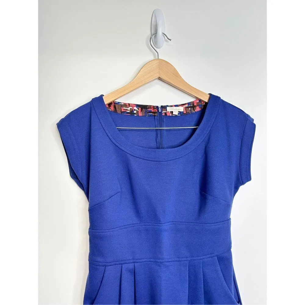 Shoshanna Dress Womens Size 6 Royal Blue Sheath Knee Length Zip Up - Image 3