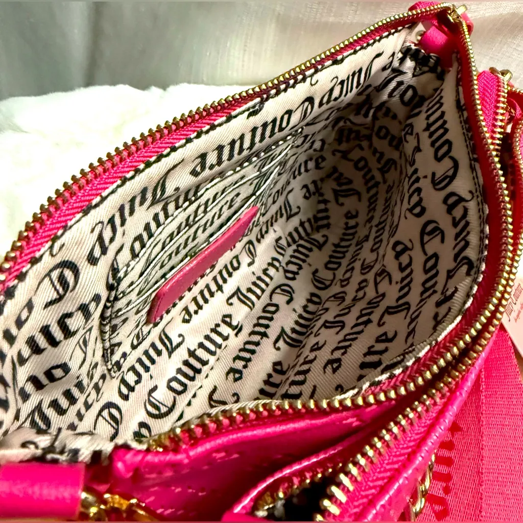 NEW Juicy Couture Hot Pink Double Crossbody Bag - Image 4