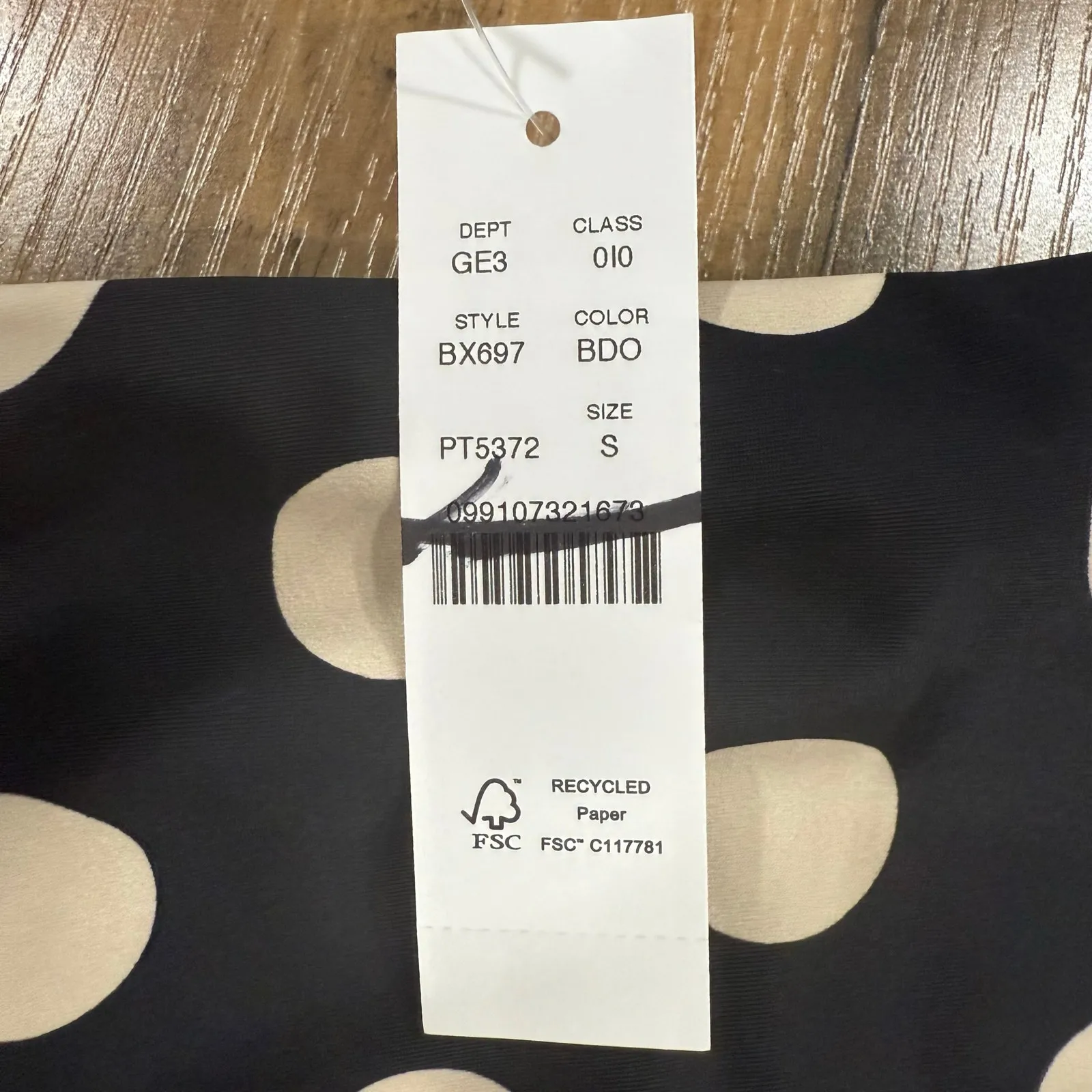 J.Crew Hallie Reversible bikini bottom dot & stripe print High Rise Casual S - Image 4