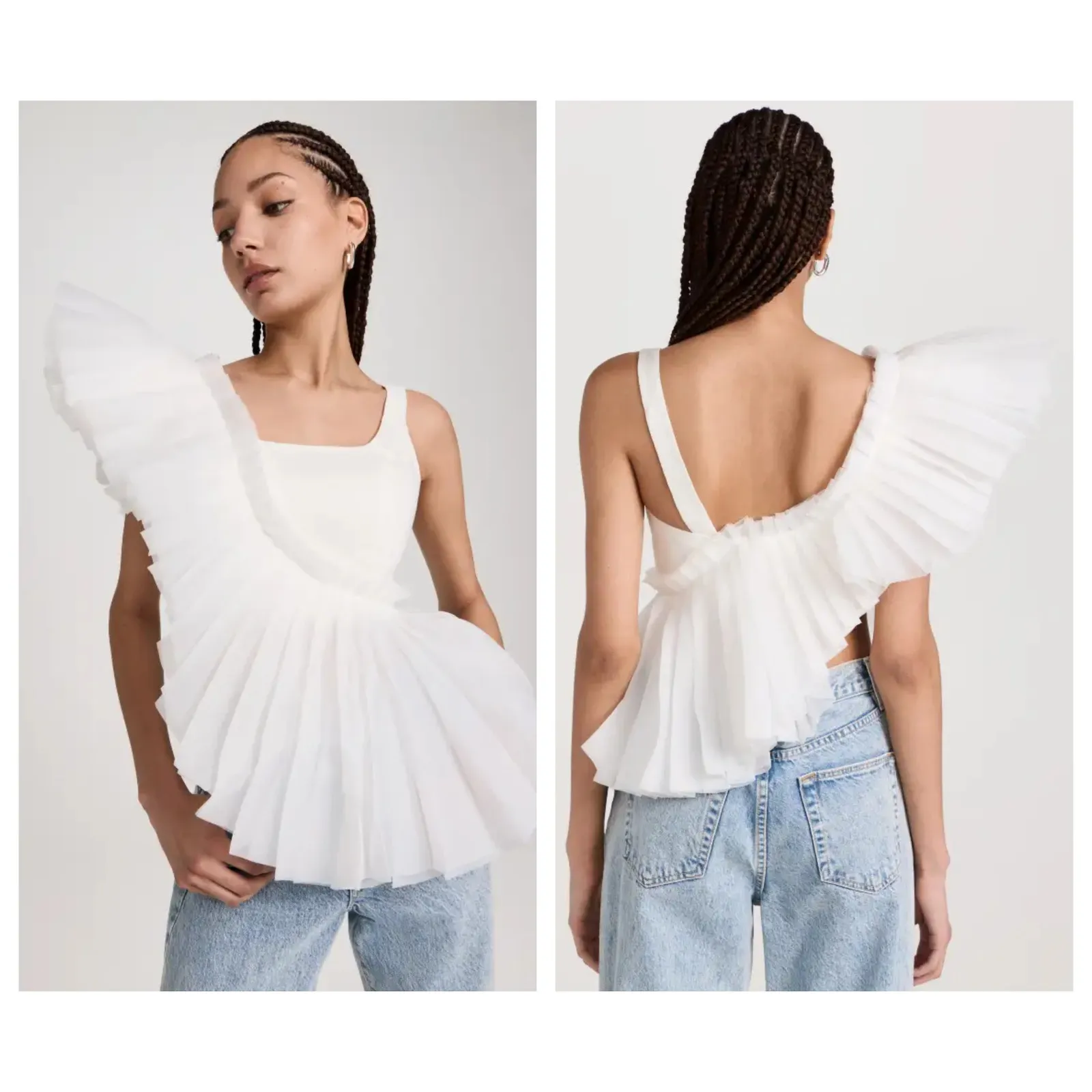 NWT Aje Orbit Sculptural Pleated Top (UK/AU 4 = US 0) Size 00 - Image 13