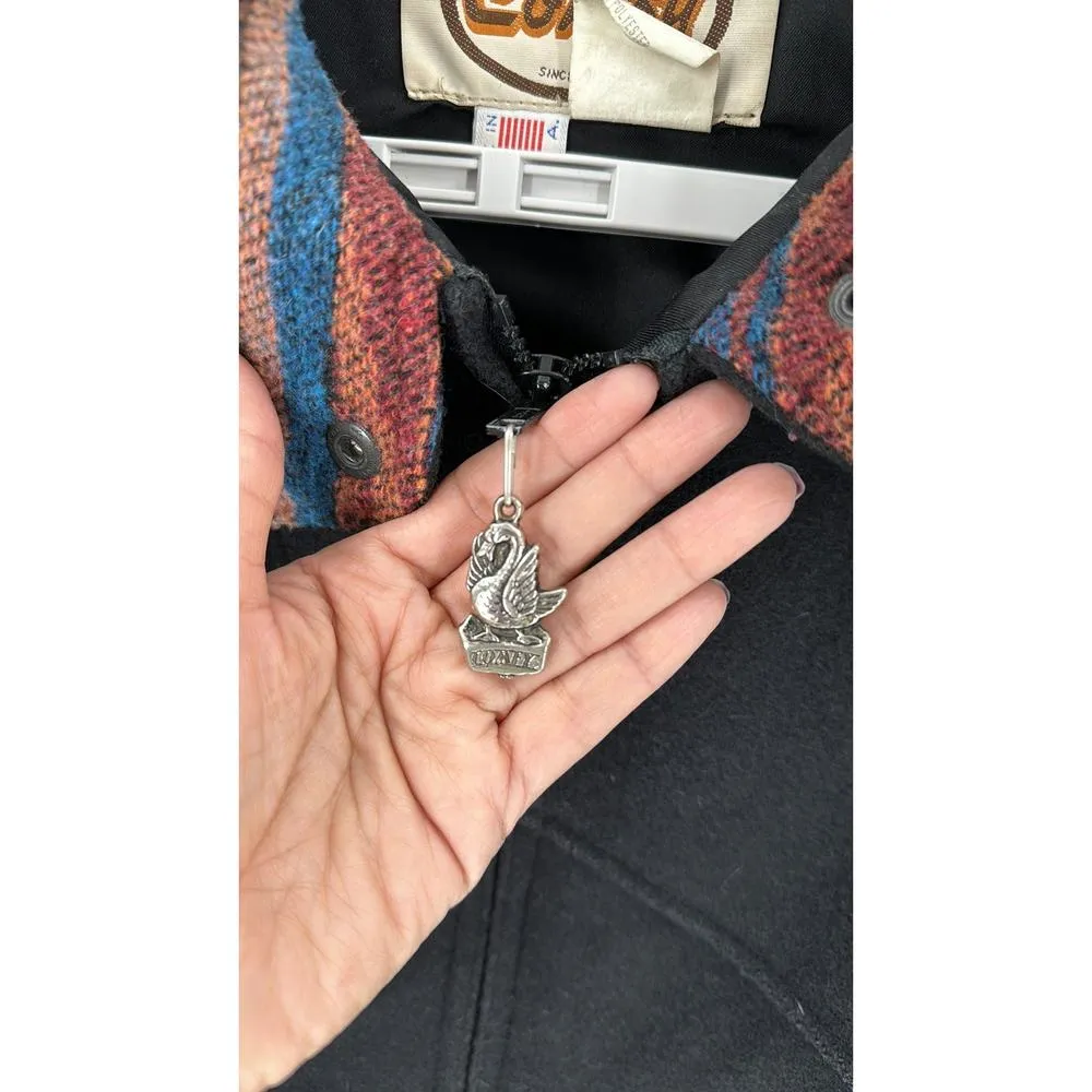 Vintage Comfy USA wool southwestern western Aztec jacket size 10 black - Image 4