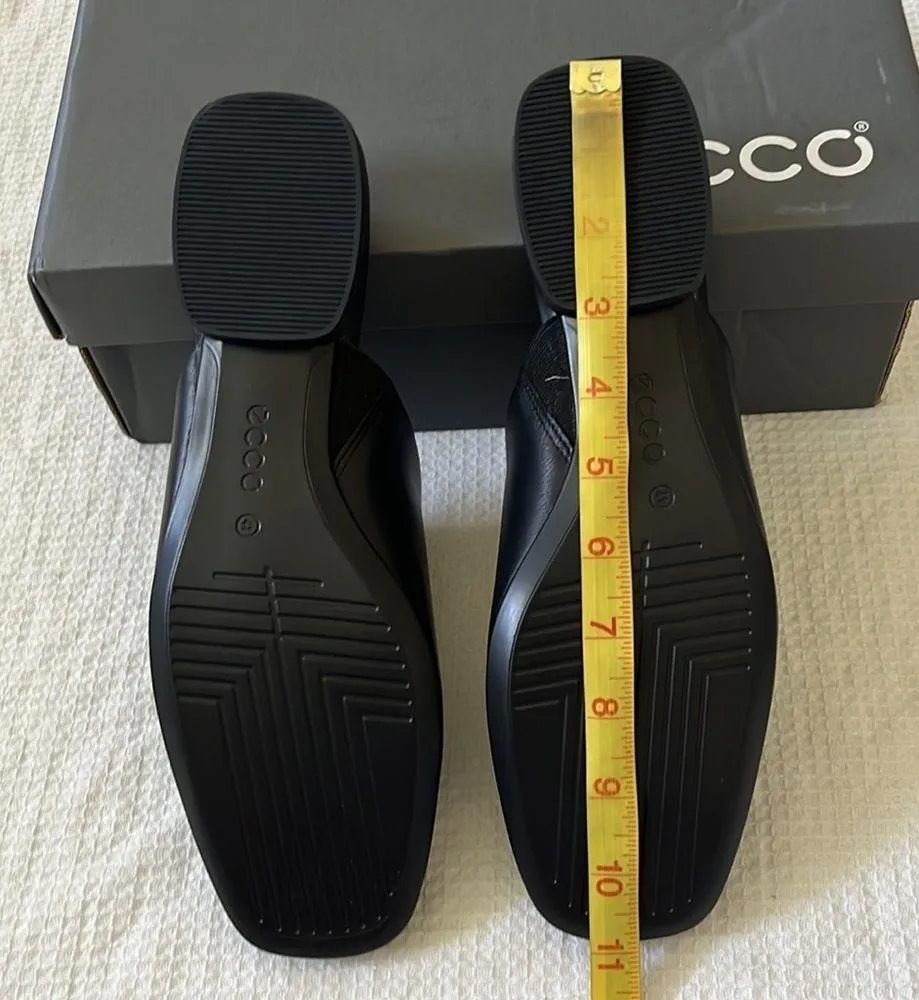 ECCO WOMEN'S ANINE SQUARED SLIDE IN BLACK SIZE 9-9.5 - Image 9