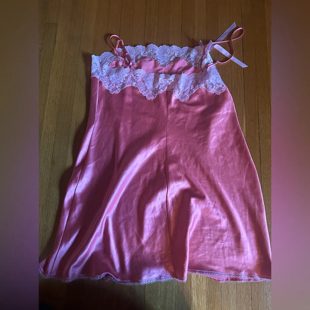 Vintage Y2K Victoria’s Secret Angels Salmon Sink satin Nightgown/Chemise, L - Image 8