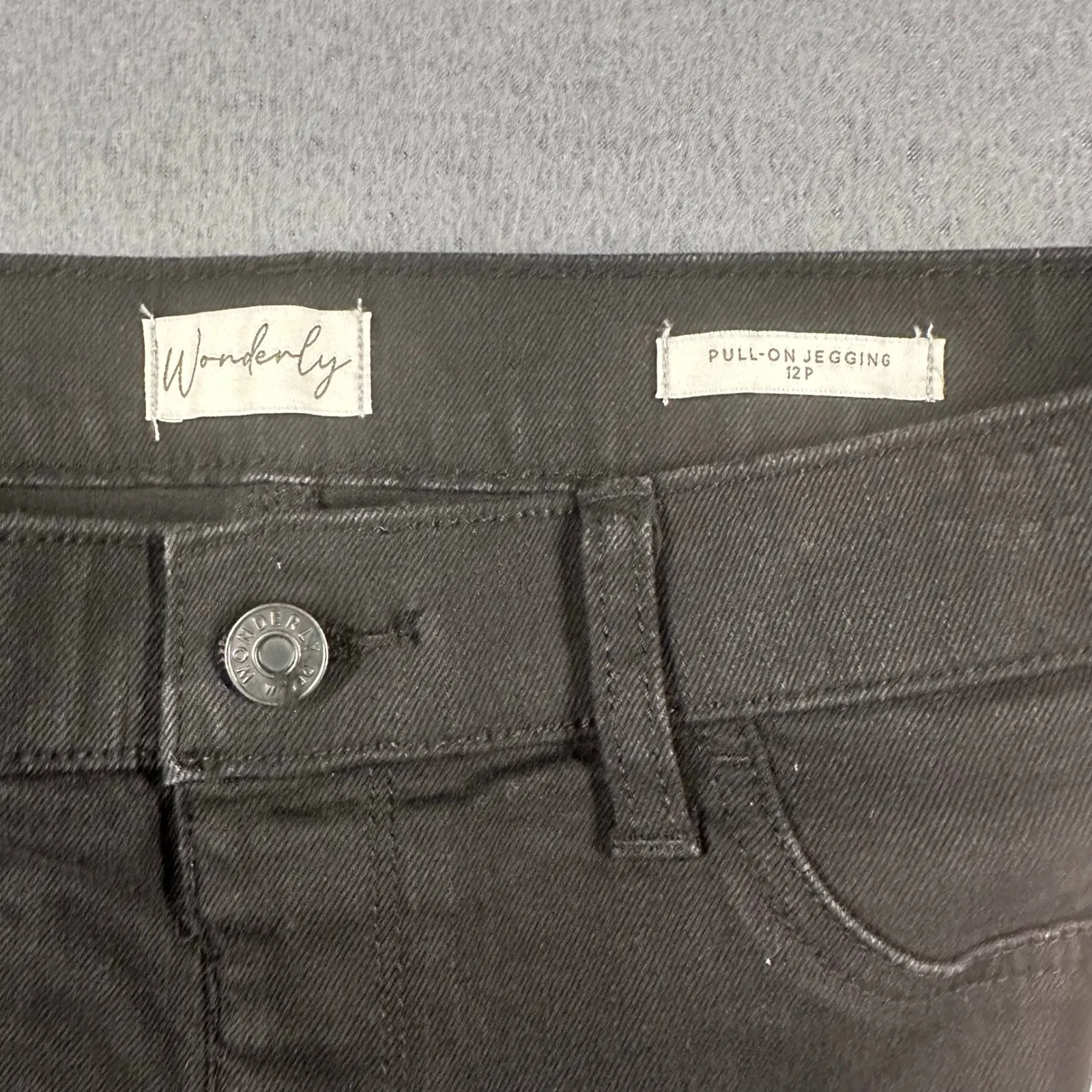 Wonderly Pull On Jeggings Womens 12P Black Flex Stretch Pants Flat Front - Image 4