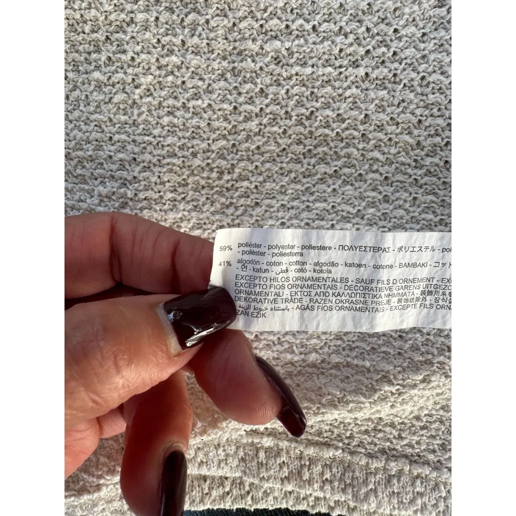 Star Wars x Zara  Crochet Cropped Vest Size S Cream Knit Yoda Cotton Blend Chic - Image 5