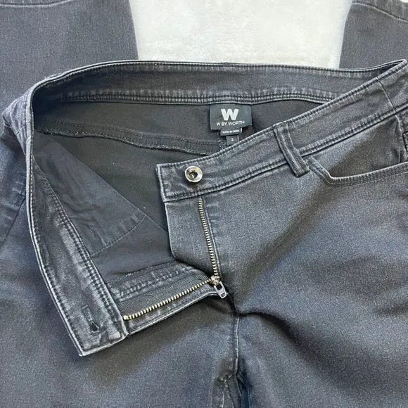 W by Worth‎ Women's Black Lightweight Cotton Blend Denim Skinny Jeans Size 2 - Image 8