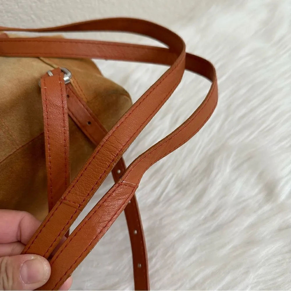 Urban Outfitters 100% Brown Suede Leather Backpack - Image 7