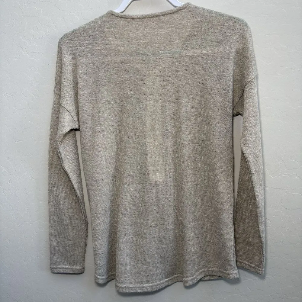 Soft Surroundings Valentina‎ Zip Long Sweater, Stone, XS Women - Image 4