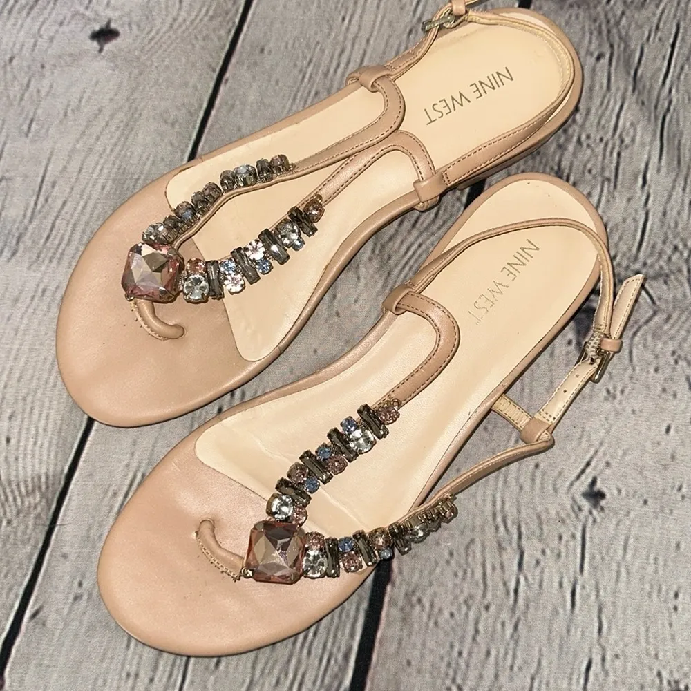 Chunky Rhinstone Sandals size 9 - Image 2