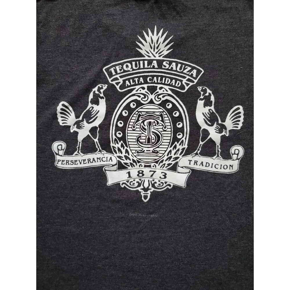 Sauza Tequila Promo Shirt Black Women Large Cotton Graphic Logo FITS SMALL EUC Size undefined - Image 2