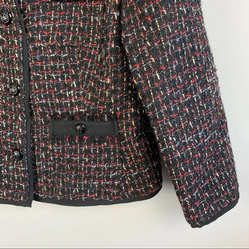 Talbots Tweed Wool Blend Button Up Jacket - Image 3