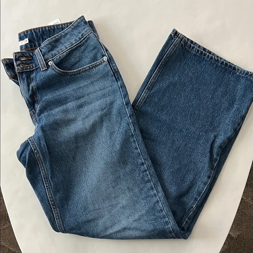 Levi's  SUPERLOW Double Button Jeans 32" Medium Wash Size 27 - Image 3