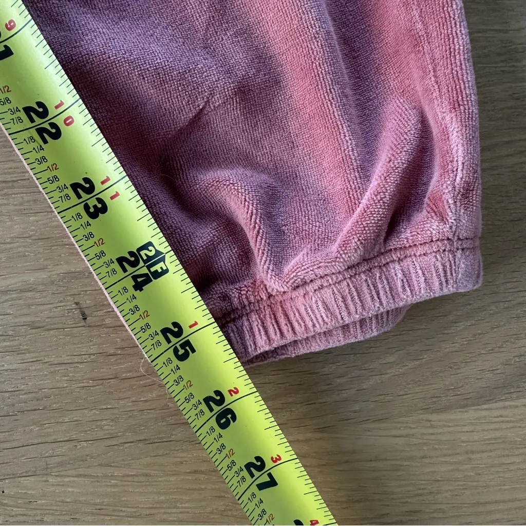 Aerie Real Obsessed Velour Jogger Pants Women's XS Velvet Pink Blush Sweats Cozy - Image 9