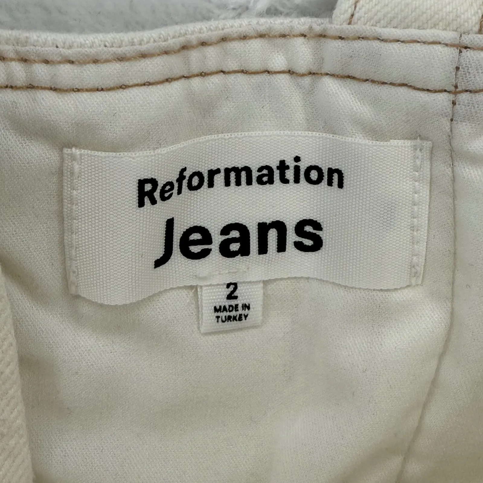 Reformation Jeans Nikki Bustier Denim Mini Dress Vintage White cream 2 revolve - Image 6