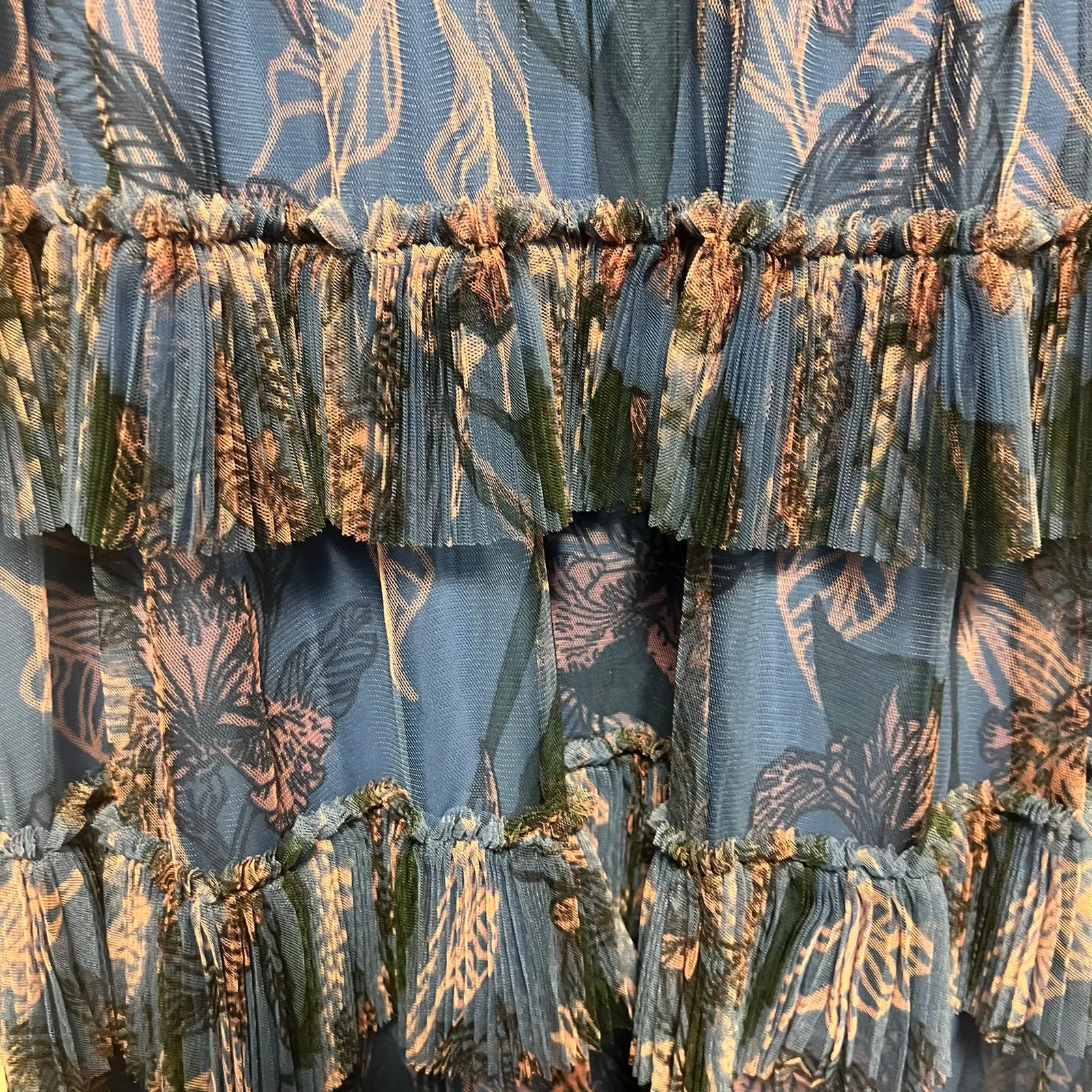 Hutch Freya Tulle Plisse Ruffle Gown Dress Size 20 V-Neck - Image 11