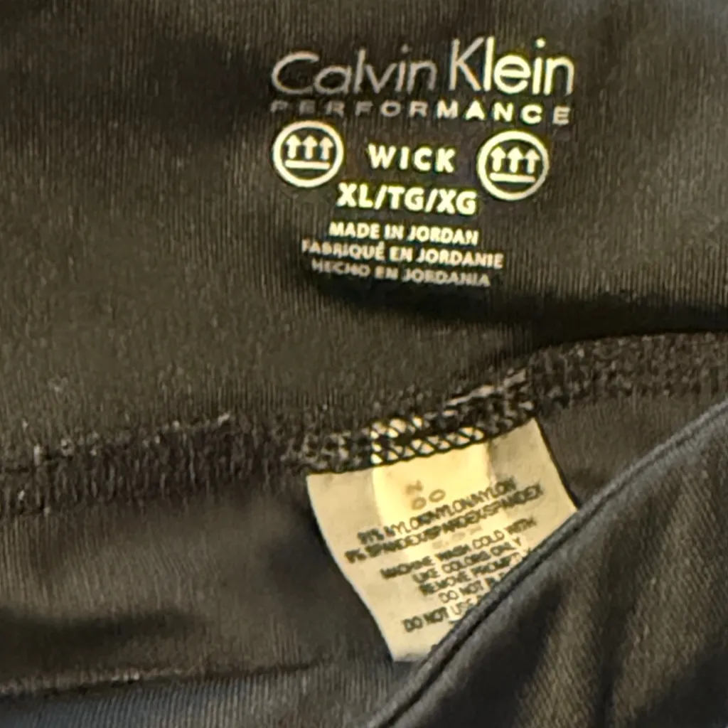 Calvin Klein Performance 7/8 Women's Abstract Blue Purple Wick Leggings Size XL - Image 2