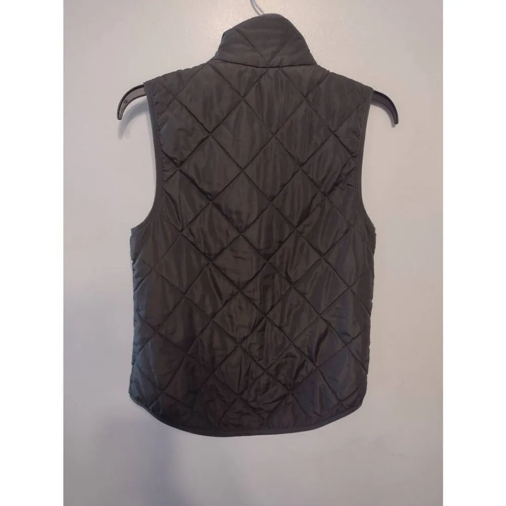 Market & Spruce Quilted Vest Size S Green Full Zip Front Pockets - Image 4
