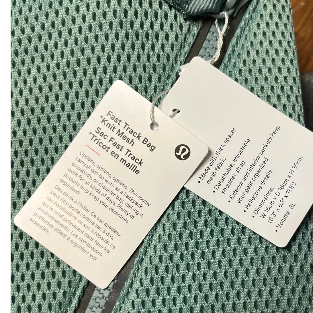 Lululemon Fast Track Bag 8L Knit Mesh Crater Blue Crossbody Sling – SOLD OUT! - Image 11