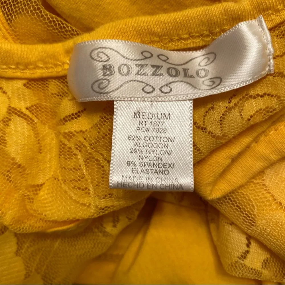 Bozzolo|| Gold razorback tank with lace back - Image 7