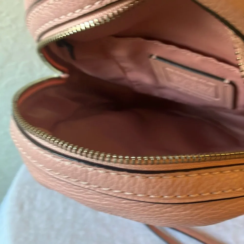 Coach: Pink Andi (F30530) Mini Leather Backpack- Silver Tone - Image 4