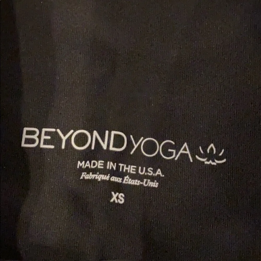 BEYOND YOGA Rose Gold Splatter on Black Full Length Leggings Size XS - Image 6