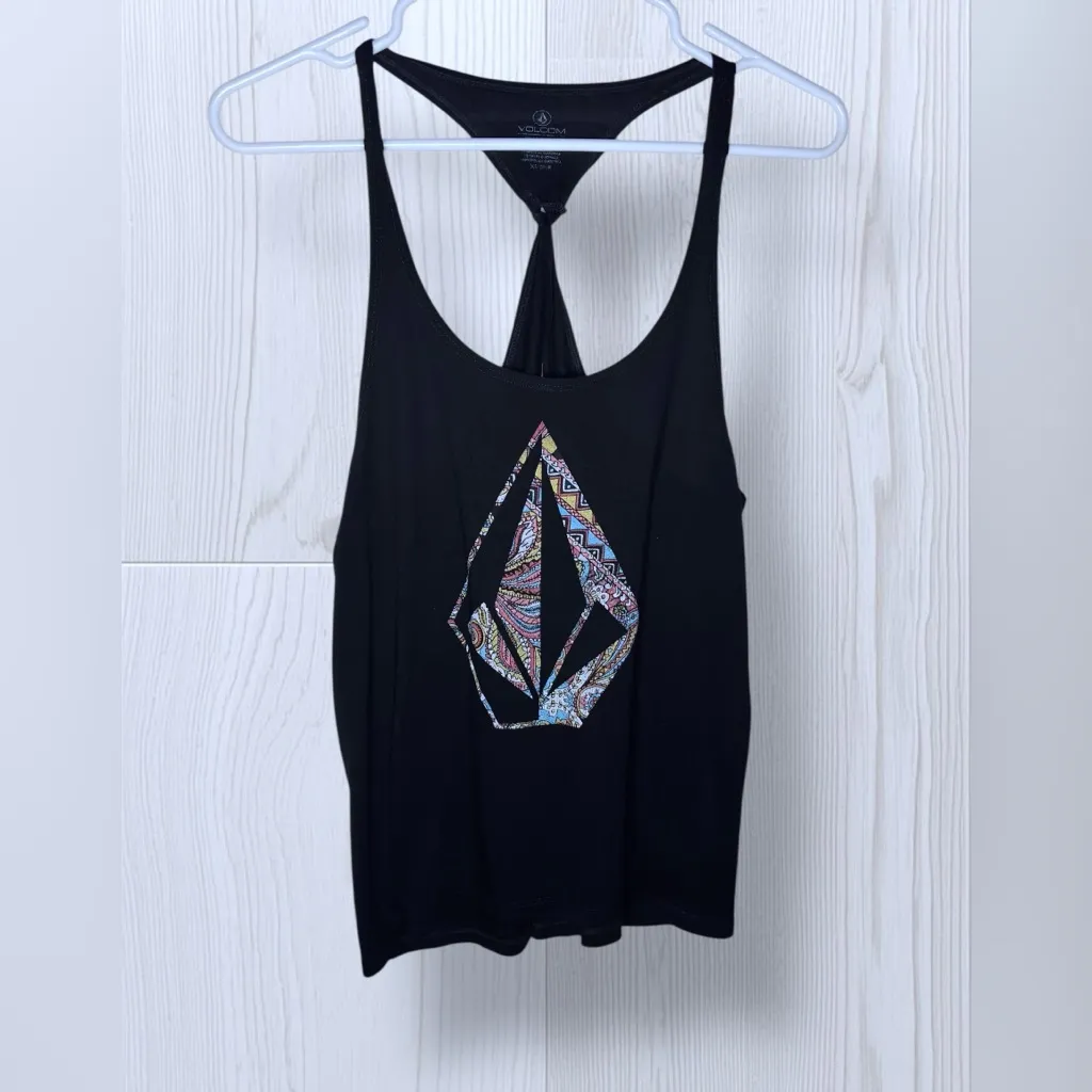 VOLCOM Womens Casual Flowy Summer Graphic Tank Top - Image 2