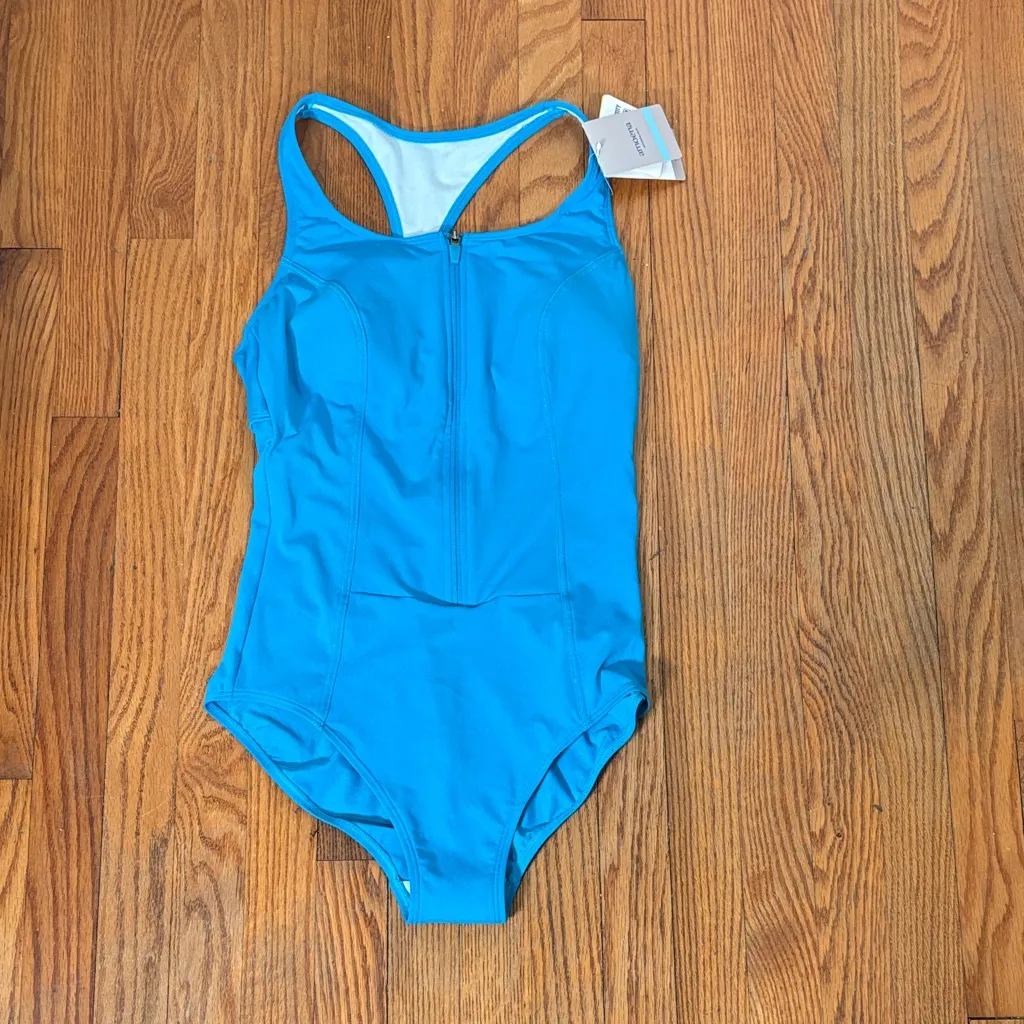 Amoena Key West One Piece Swimsuit Mastectomy Aqua Blue‎ size 10 Cup B NWT Blue - Image 2