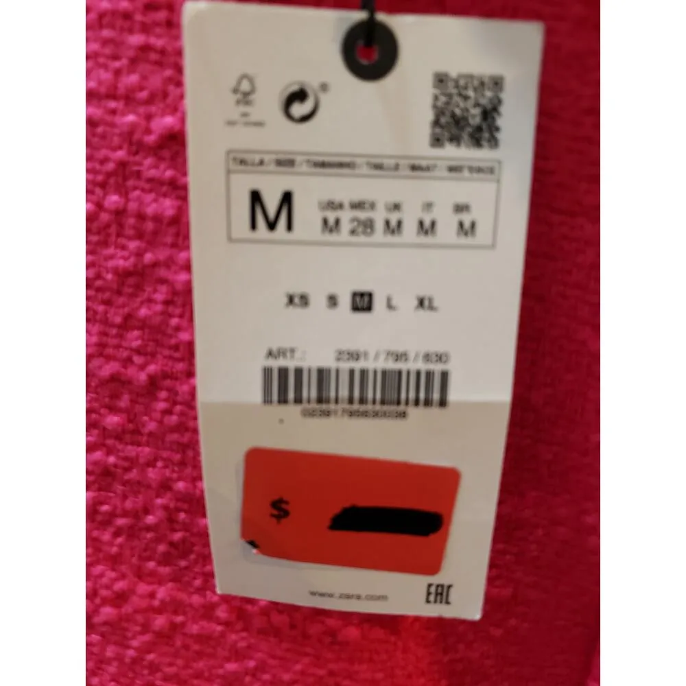 Zara Pink Textured V-Neck Romper Size M Sleeveless Shorts Dressy - Image 10