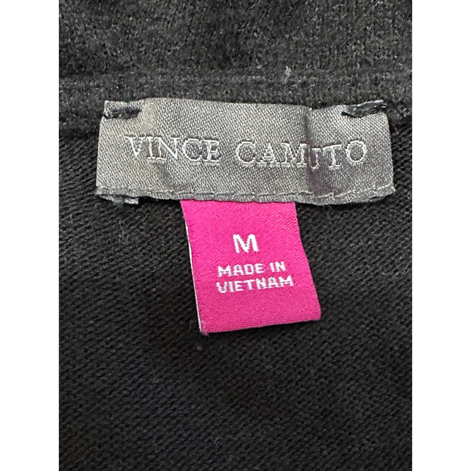 Vince Camuto Womens Casual Top Black Long Sleeve V Neck Knit M New - Image 7