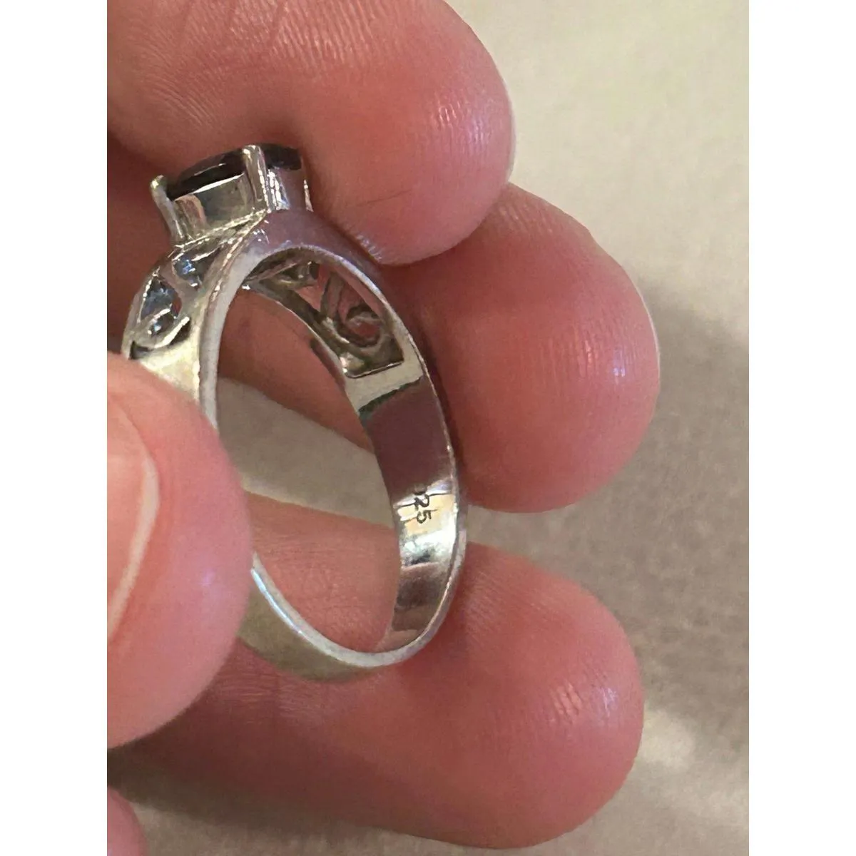 ring band sterling silver 925 beautiful unique size 8 - Image 3