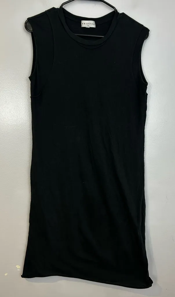 Drifter Black Cotton Double Layer Sleeveless T - Image 1