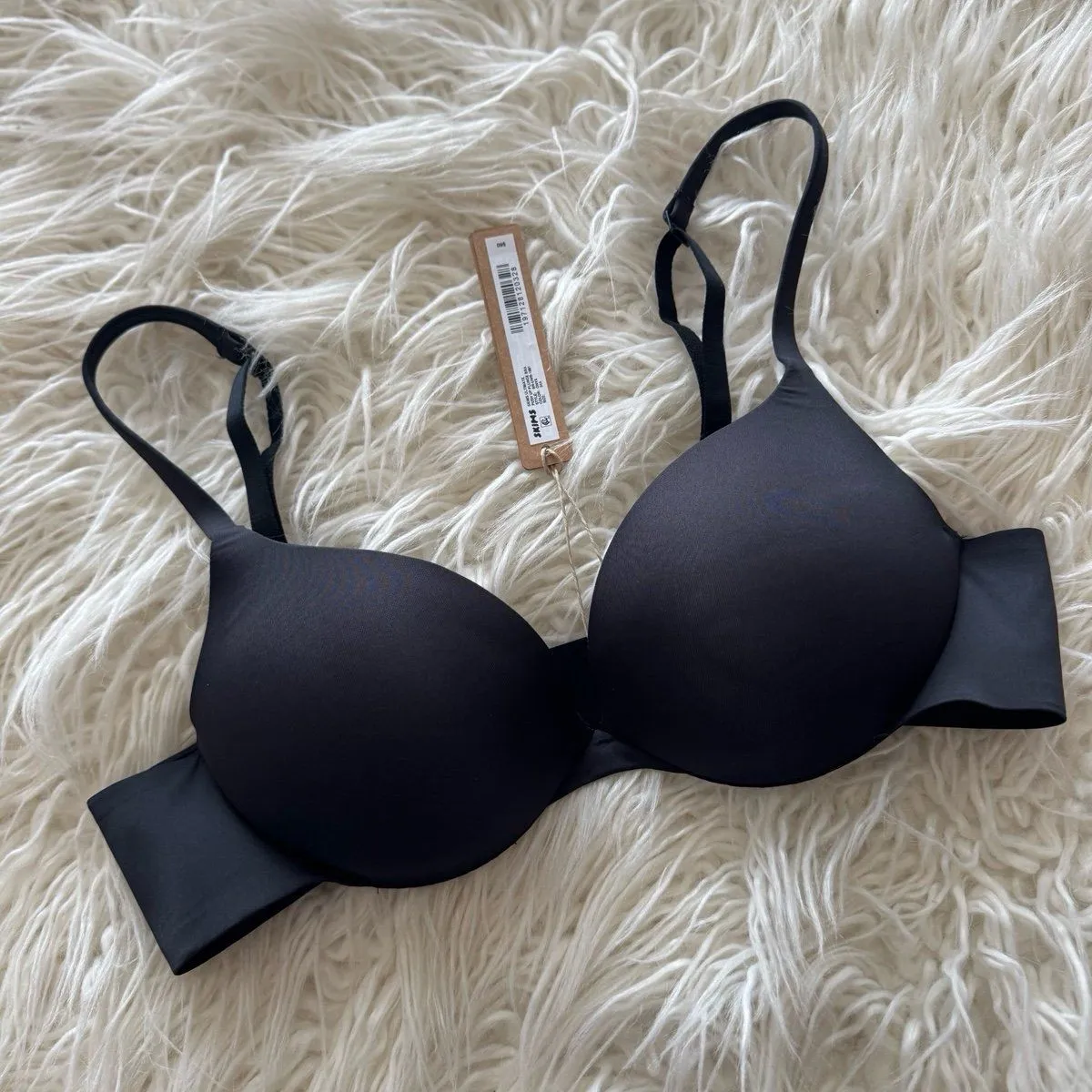 Skims Ultimate Push up Plunge Bra Onyx Size 34A - Image 3