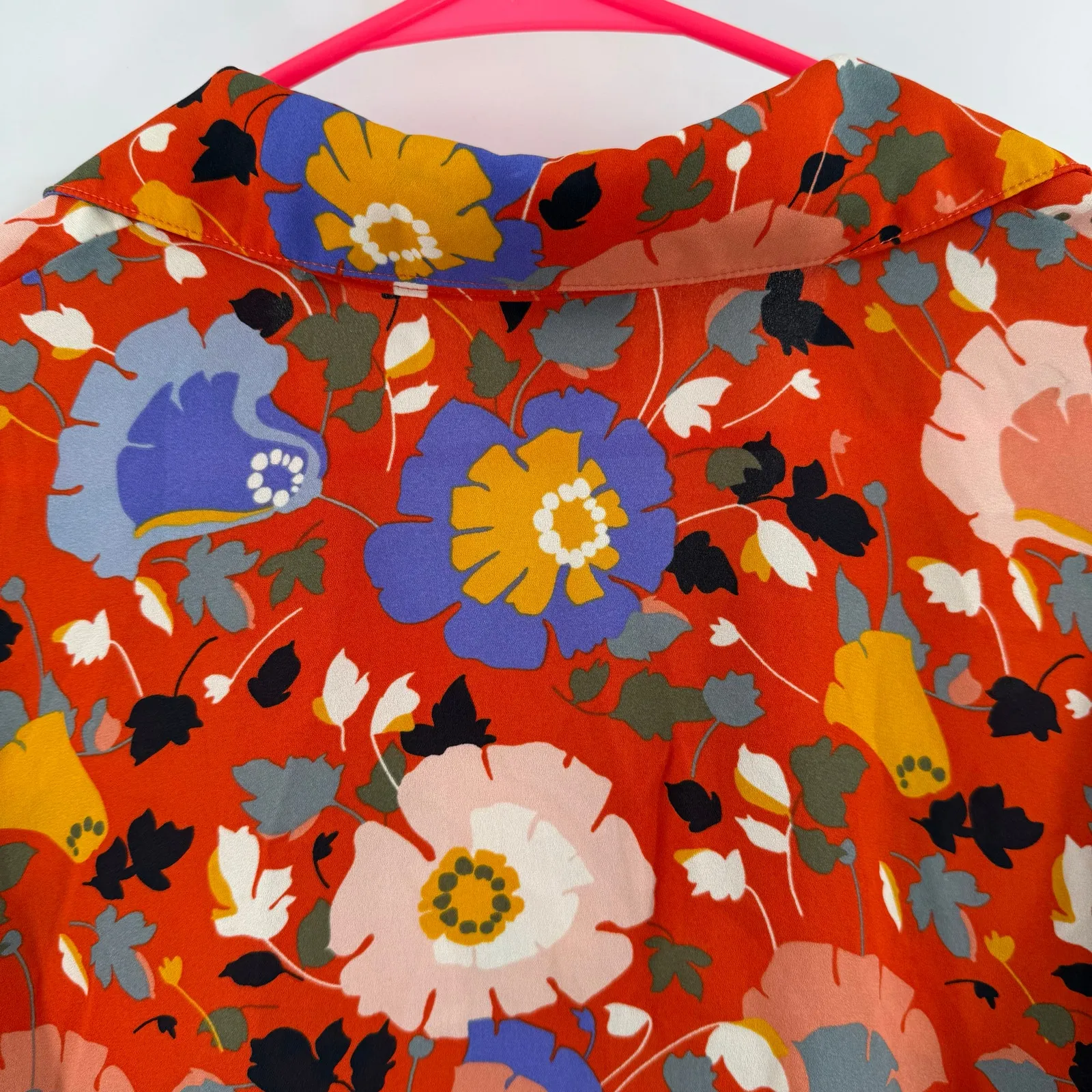 CABI Blouse Size Small 5892 Replay Floral Short Sleeve V-Neck Tunic Office Work - Image 12