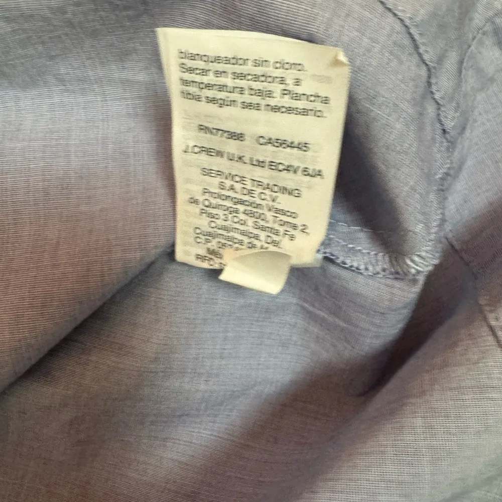 J.Crew Tie Waist Shirt Dress in Peri End-on-End Cotton Button Down Dress 0. E91 - Image 4