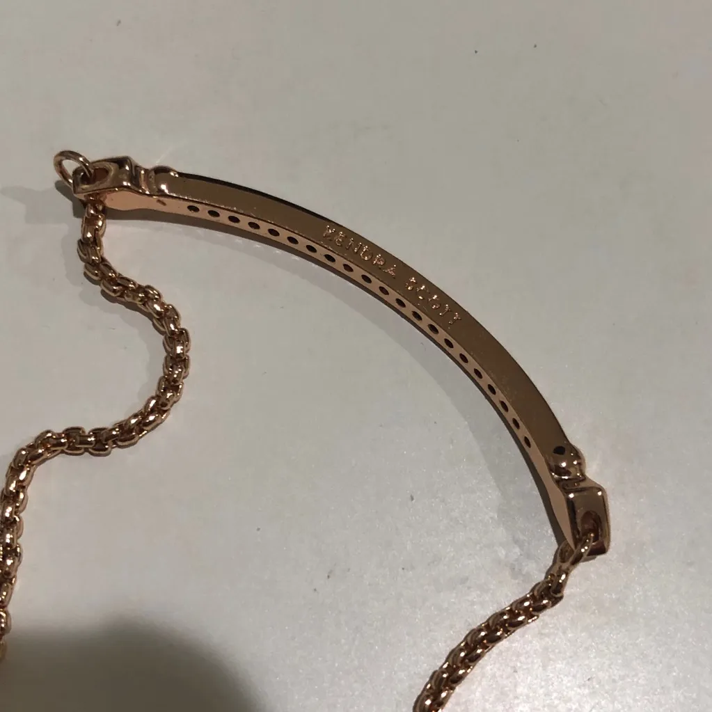 Kendra Scott Rose Gold Rhinestone Cubic Zirconia Bar Band Adjustable Bracelet - Image 4