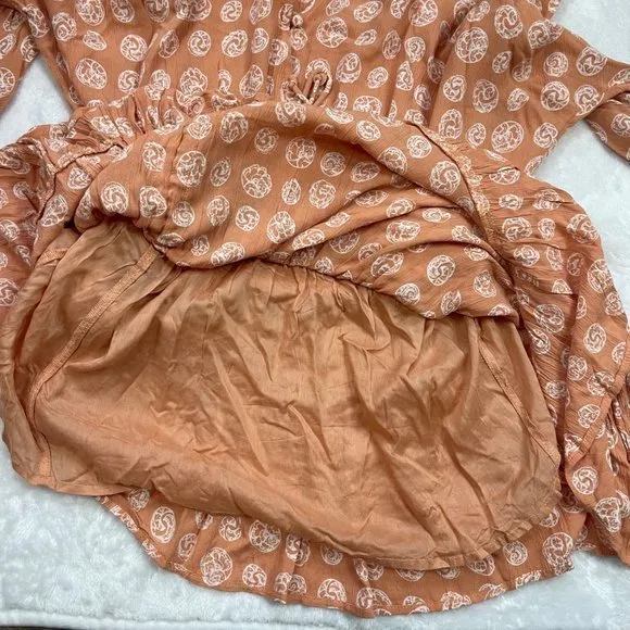 Amuse Society Women's Spellbound Woven Mini‎ Dress in Cognac Size Small - Image 9