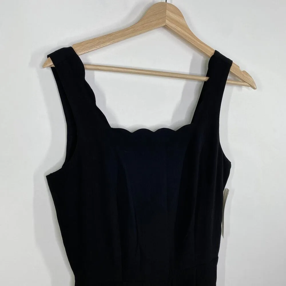 Monteau Womens Wide Leg Jumpsuit Romper Size S NWT Black Quiet Luxury - Image 5