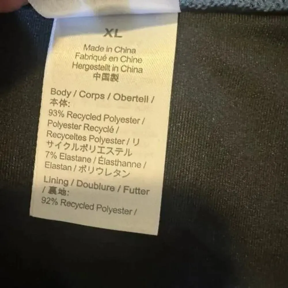 NWT J.Crew Textured Curved Waist Cheeky Bikini Bottom High Cut Leg M Navy Blue - Image 8