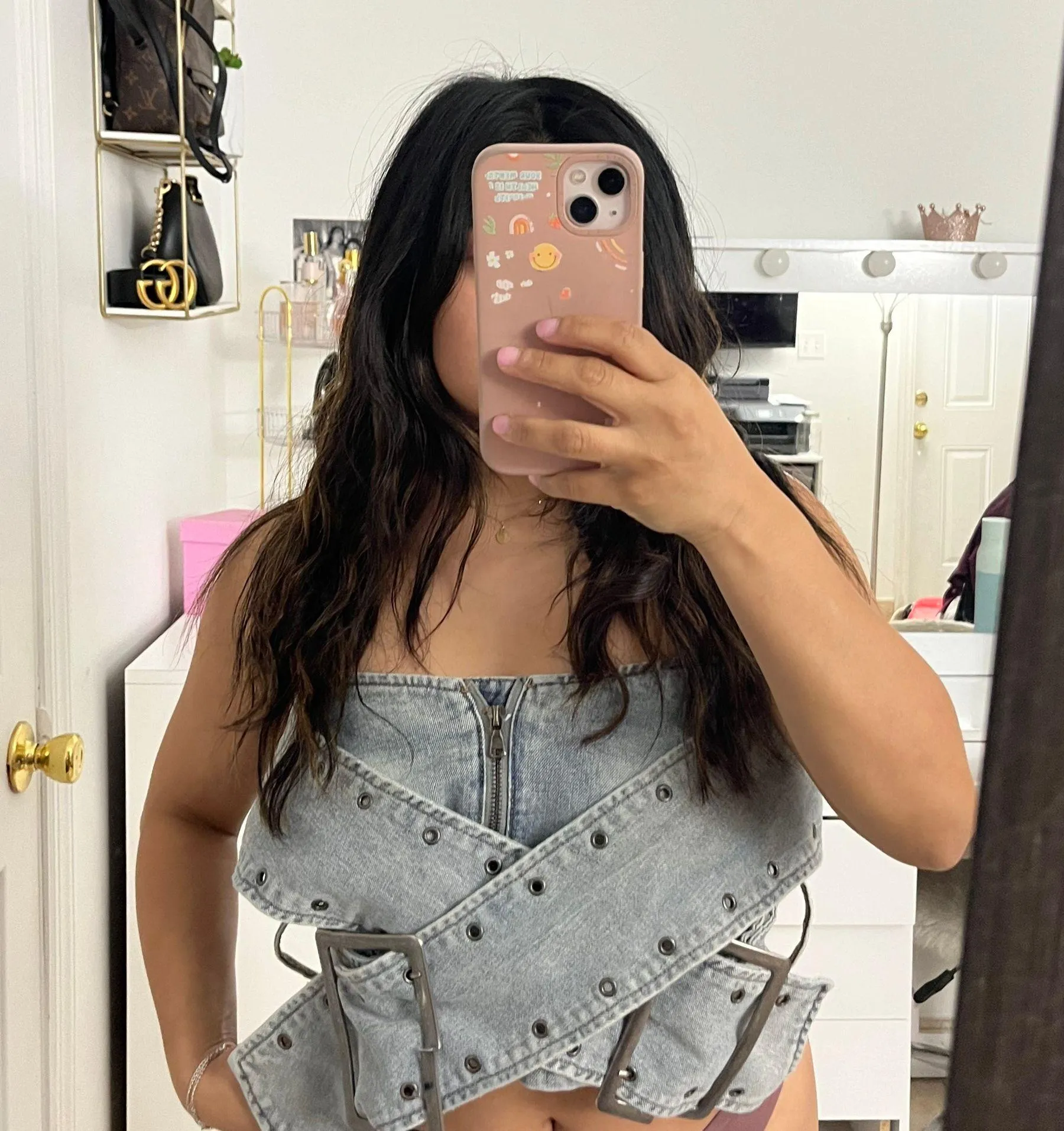 Belt Denim Skirt - Image 2