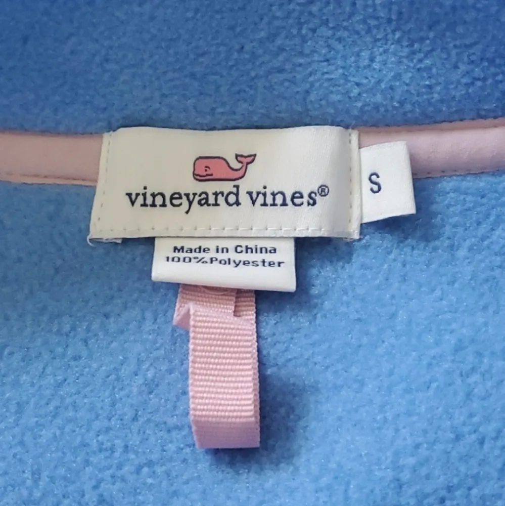 Vineyard Vines Light Blue Fleece Vest - Image 8